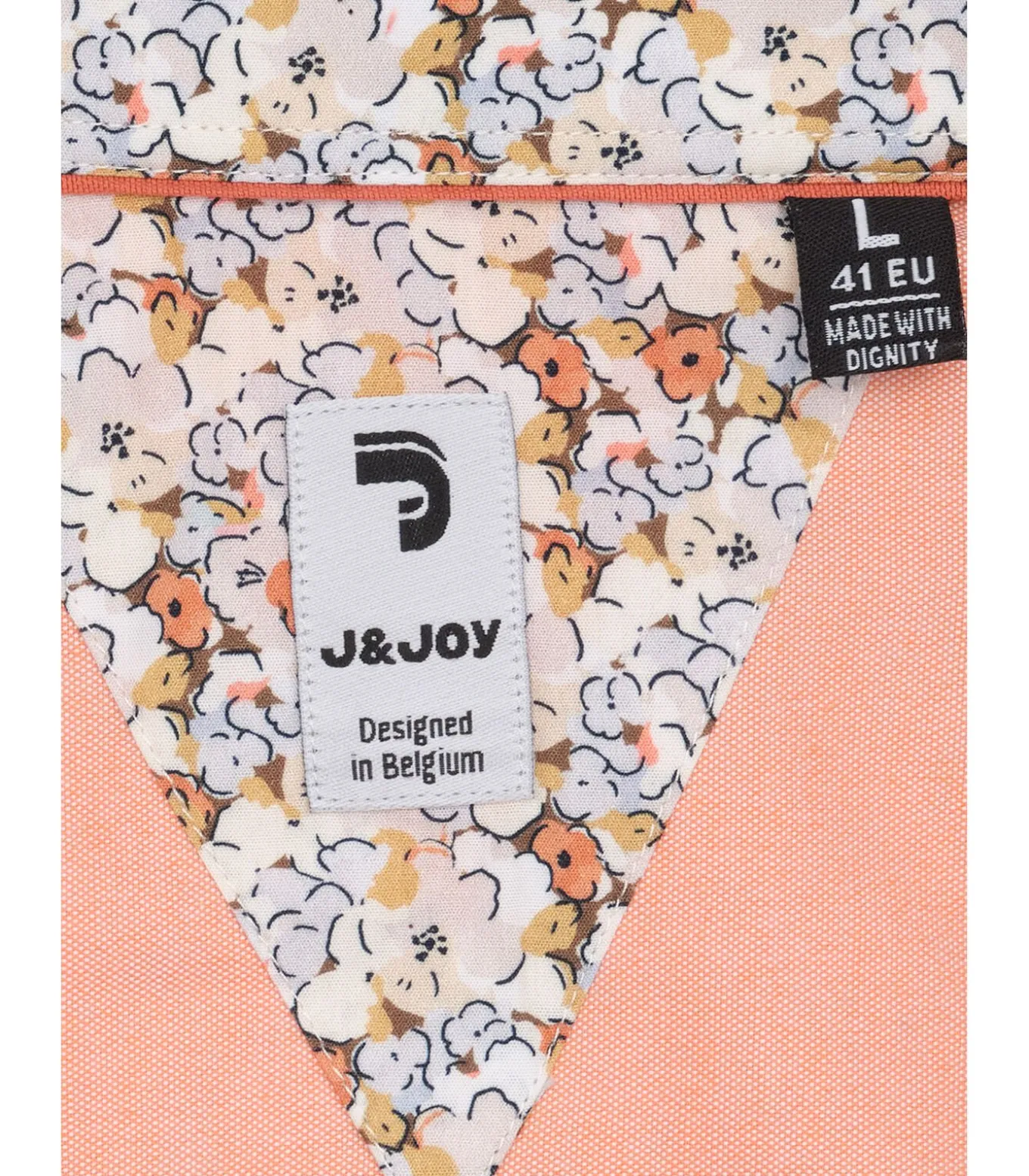 Beige herenoverhemd met bloemen