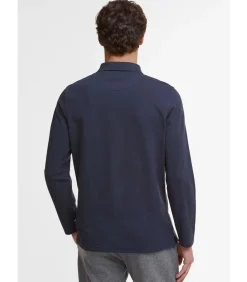 Blaine tailored ls polo shirt - navy