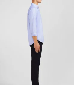 Blauw katoenen shirt