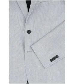 Blazer Linnen Streep Lichtblauw