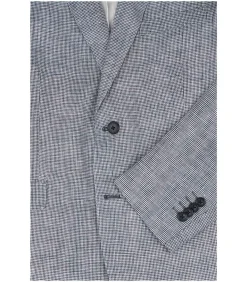 Blazer Pepita Linnen Blauw