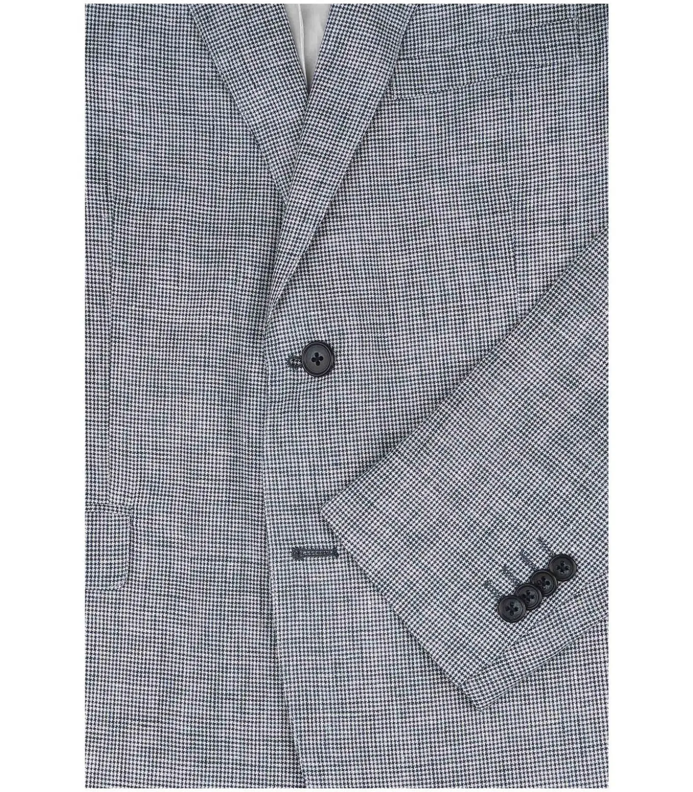 Blazer Pepita Linnen Blauw
