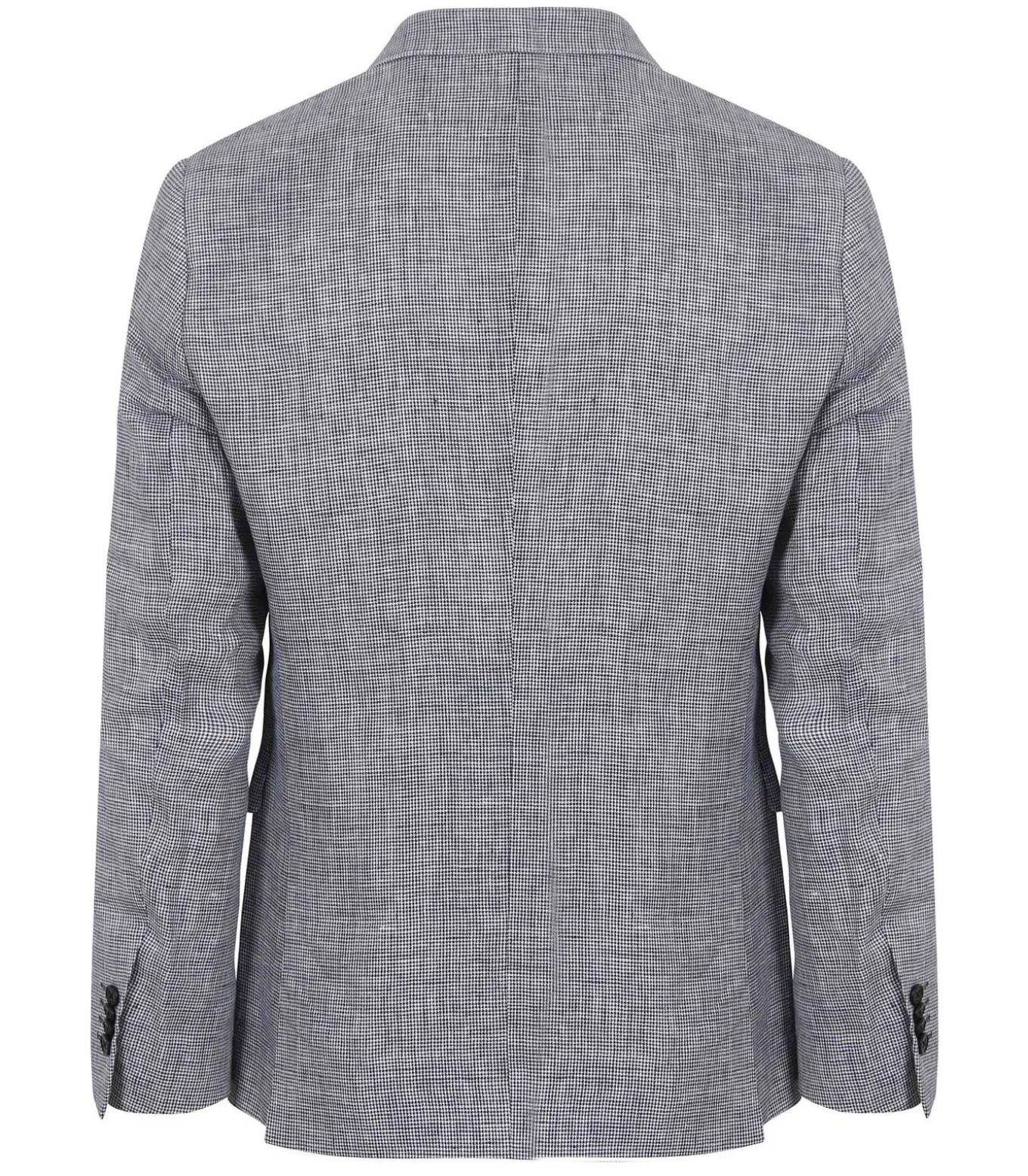 Blazer Pepita Linnen Blauw