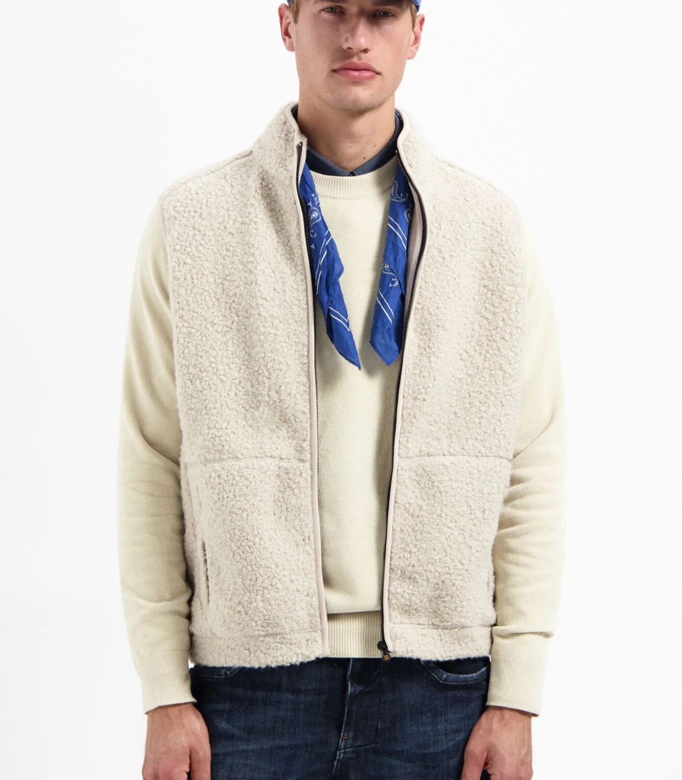 Bodywarmer in zware teddykwaliteit