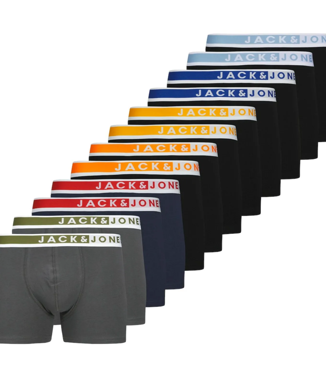 Boxershorts JACKARIM SOLID TRUNKS 12P Verpakking van 12