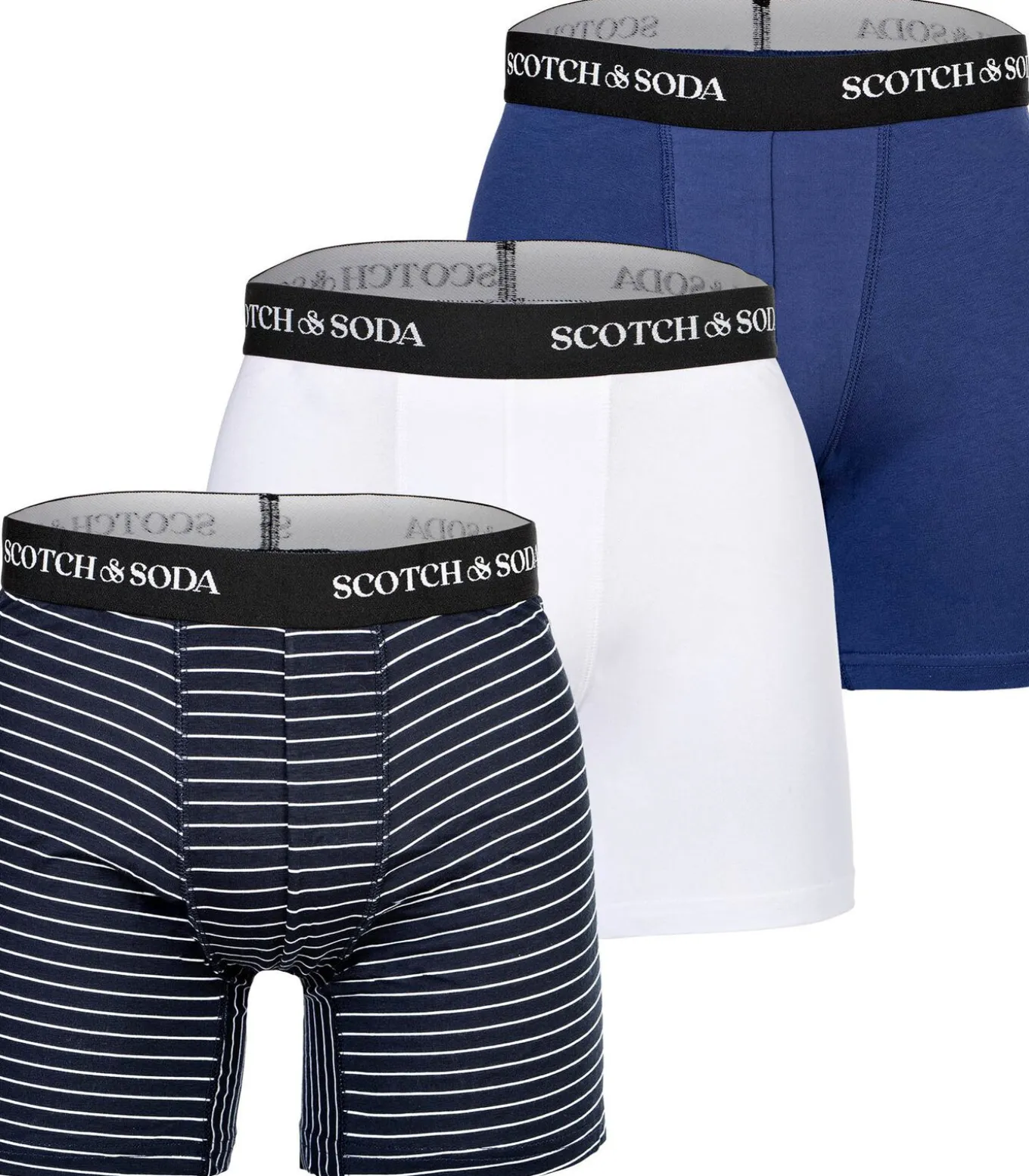 Boxershorts Solid Cotton Stretch Set van 3