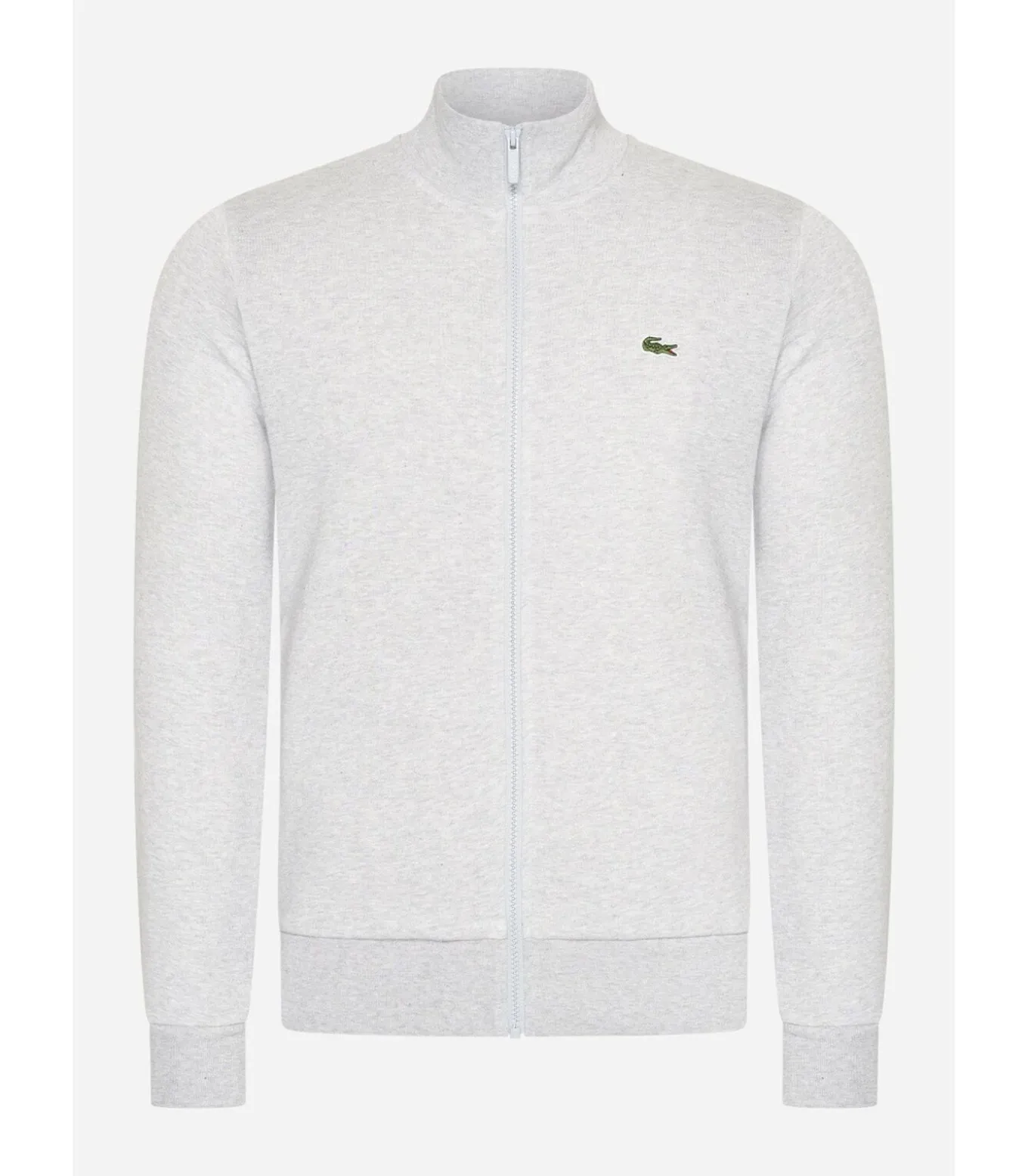 Brushed fleece zip through sweater - Silver Chine