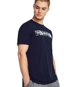 CAMO STRIPE - T-shirt - Marineblauw