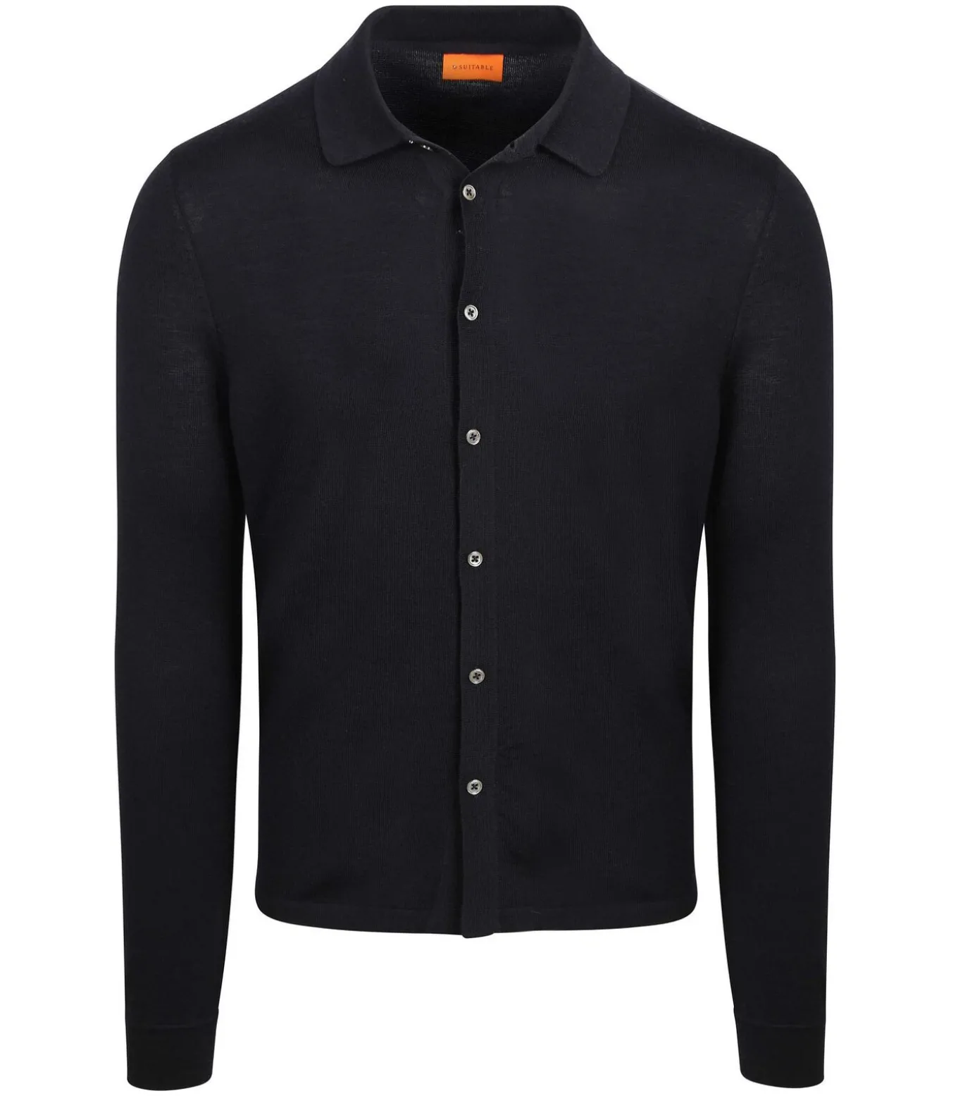 Cardigan Shirt Merino Navy