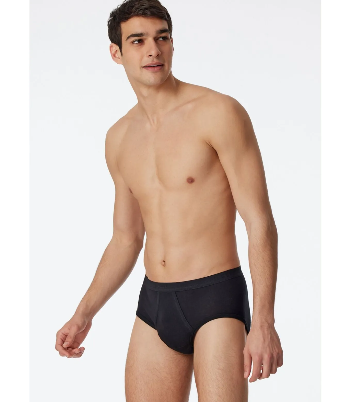 Classic Herenslip Fijnrib Zwart