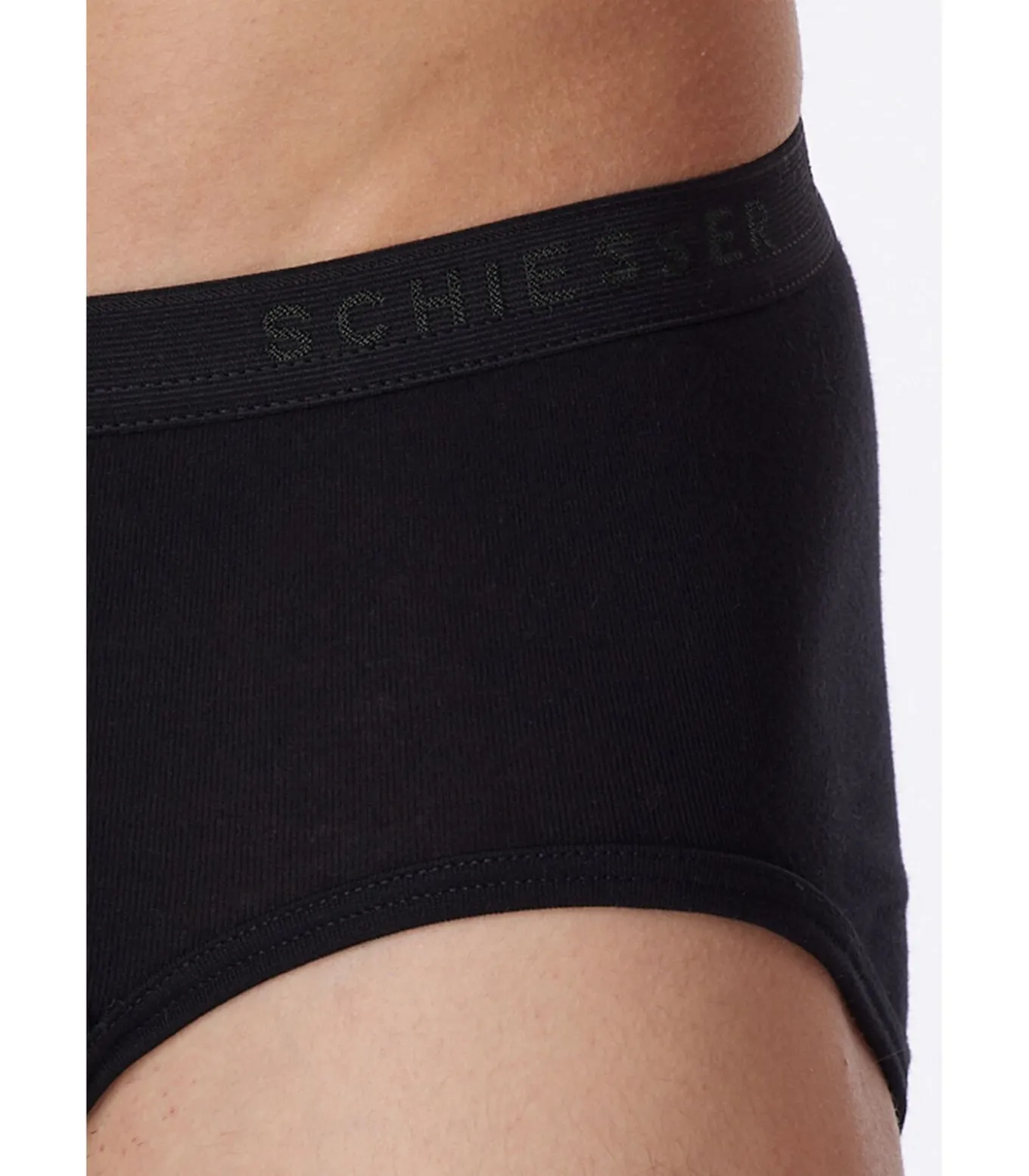 Classic Herenslip Fijnrib Zwart