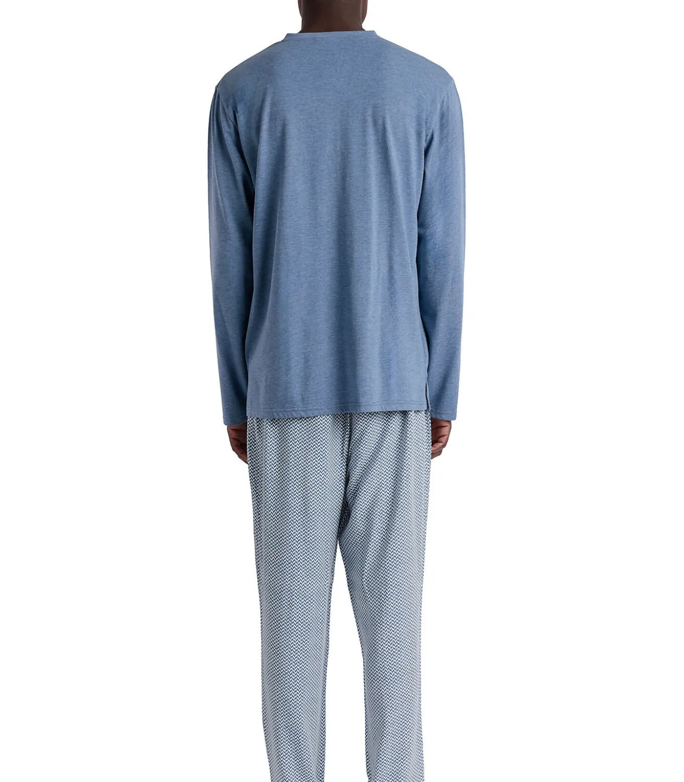 Classic Pyjama outfit broek polo shirt lange mouwen
