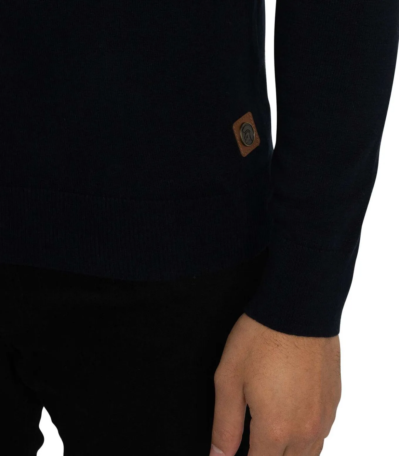 Colour Block Polo Met Lange Mouwen En Rits