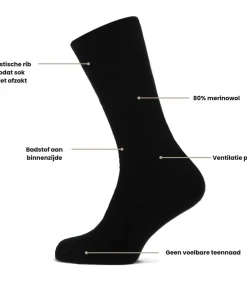 Comfort - Merinowollen Sokken - 1 paar - Zwart