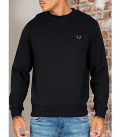 Crew neck sweatshirt - black shaded stone