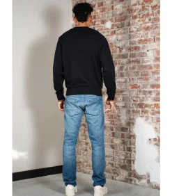 Crew neck sweatshirt - black shaded stone