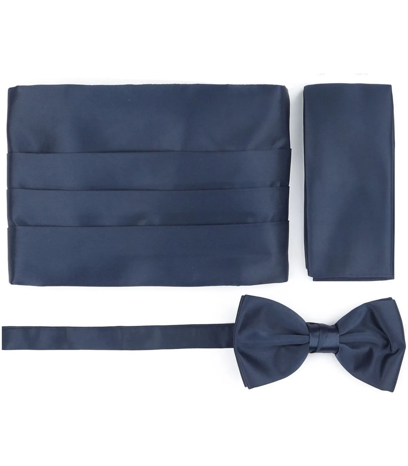 Cumberband Strik Pochet Set Navy