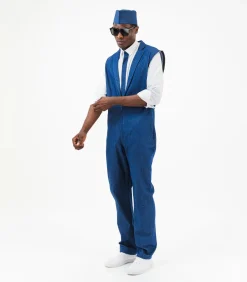 Denim jumpsuit met rits
