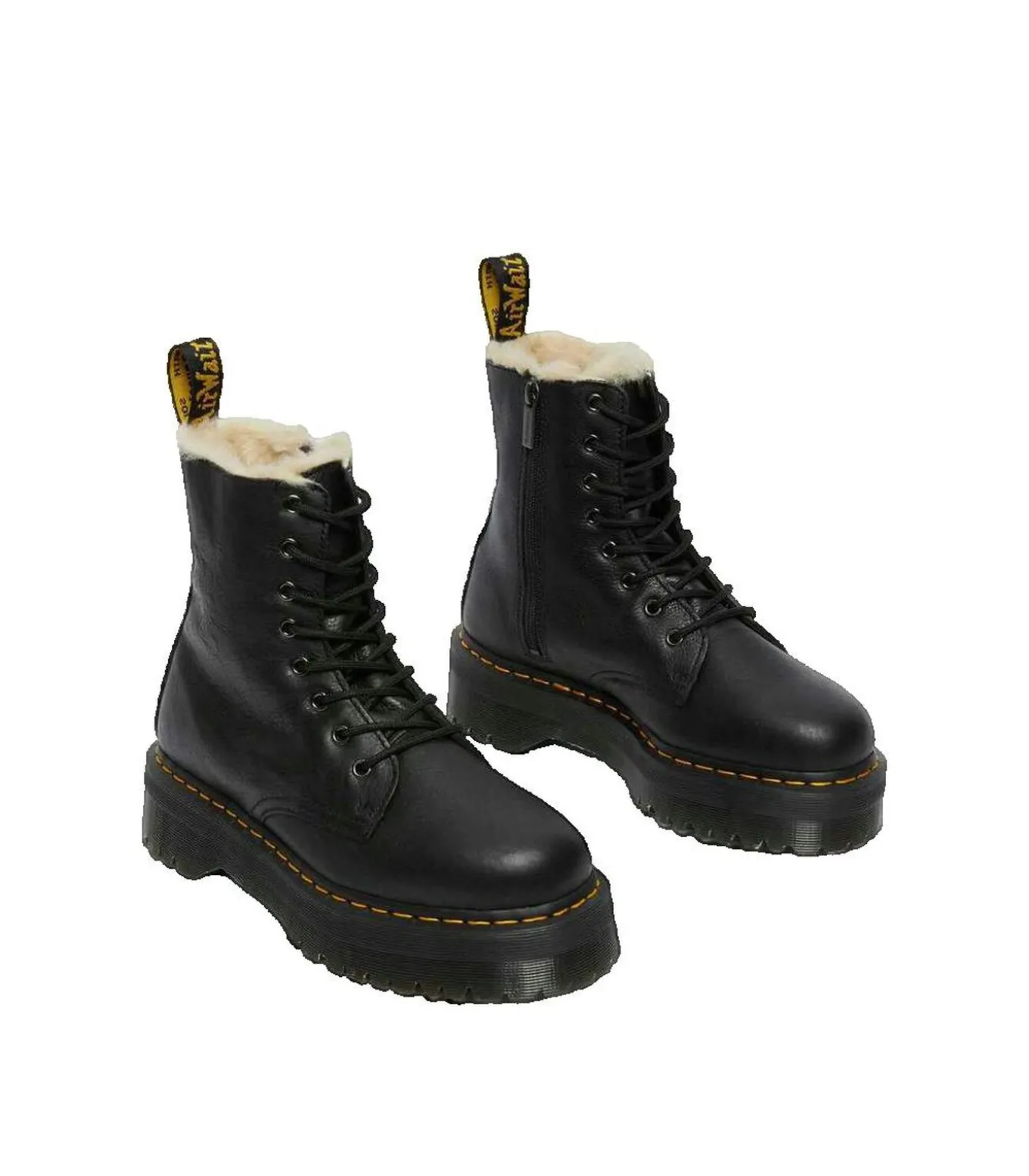Dr. Martens Jadon gevoerde zwarte laarzen