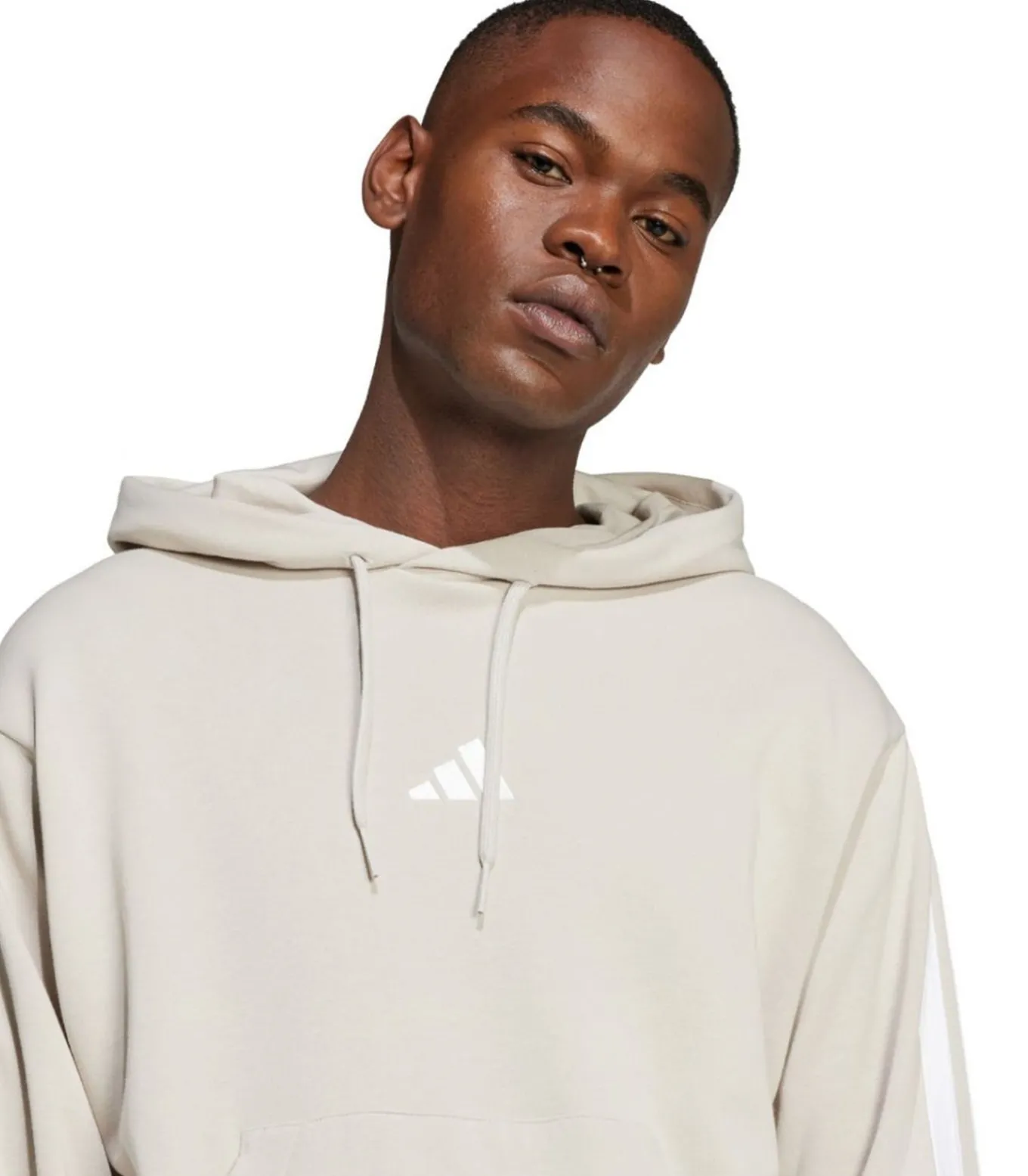 ESSENTIALS - Trui met kap - Beige