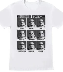 EXPRESSIONS OF STORMTROOPER - T-shirt - Wit