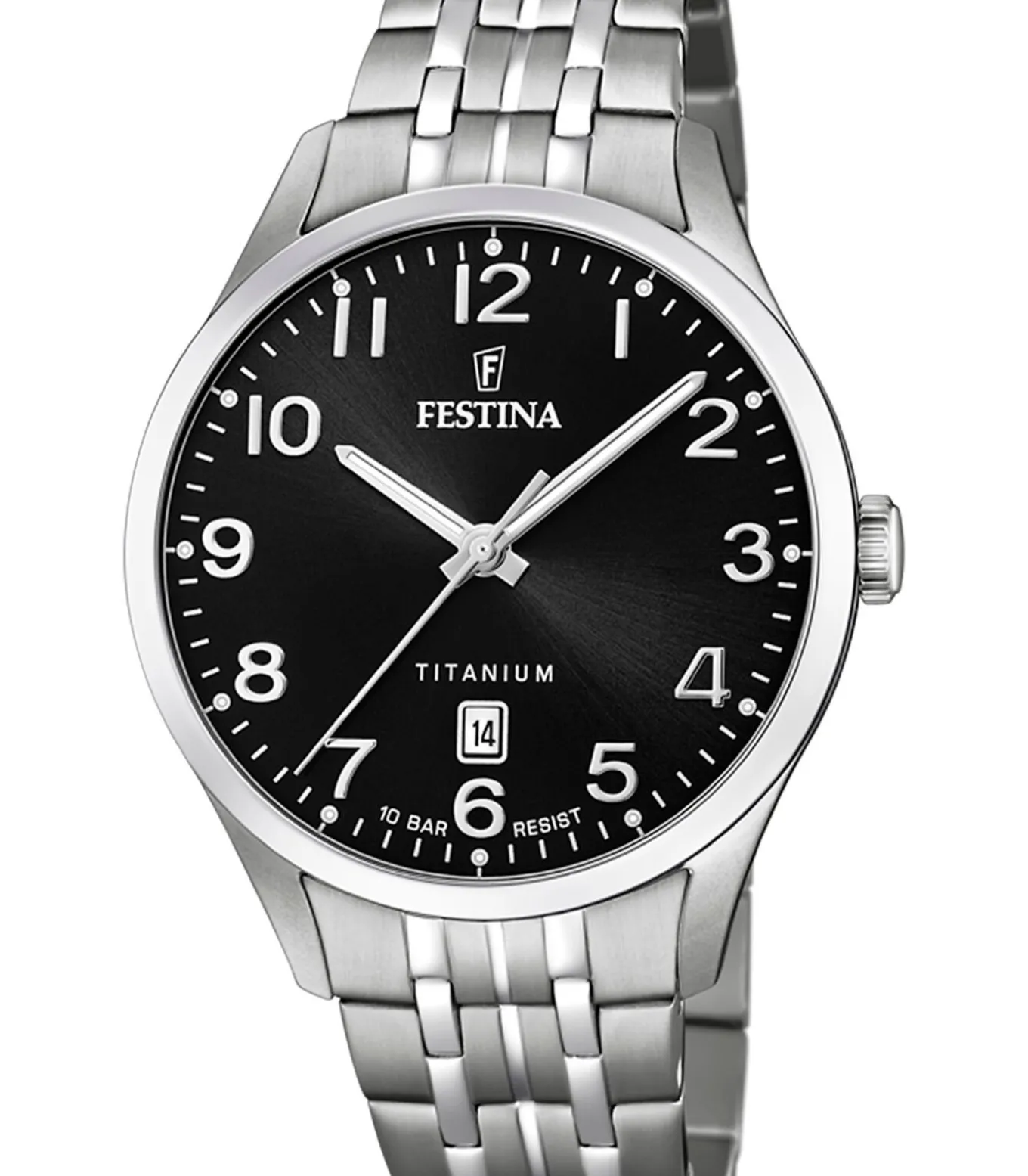 Festina Heren Zwart Titanium Horloge Armband