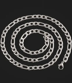 Figaro Ketting - 9mm - Zilver Kleurig - Staal - 60cm