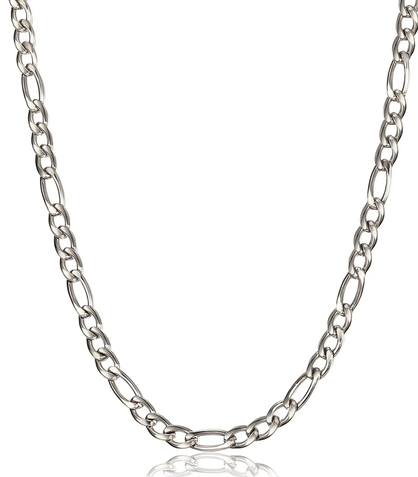 Figaro Ketting - 4,5mm - Zilver Kleurig - Staal - 60cm