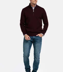 Fijngebreid katoen-cashmere trui - Dark Mauve