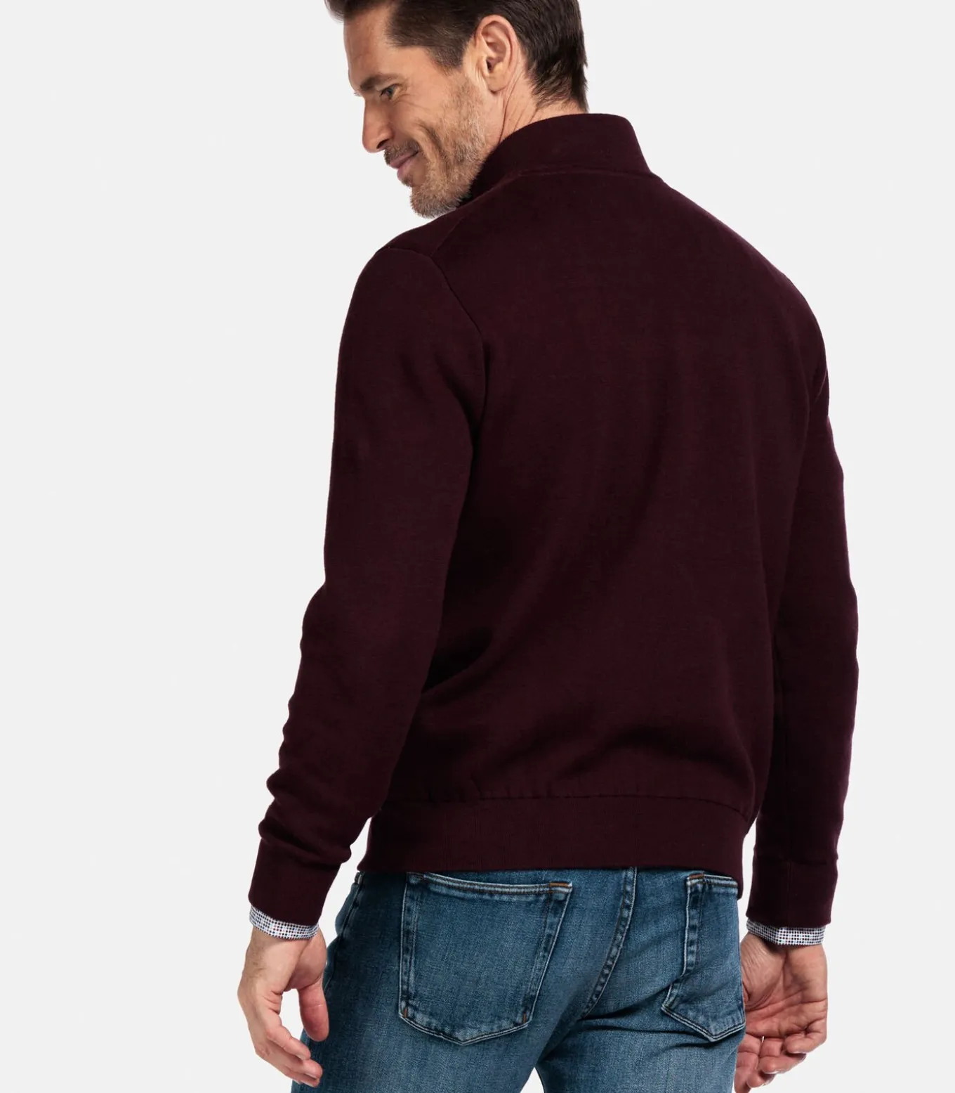 Fijngebreid katoen-cashmere trui - Dark Mauve