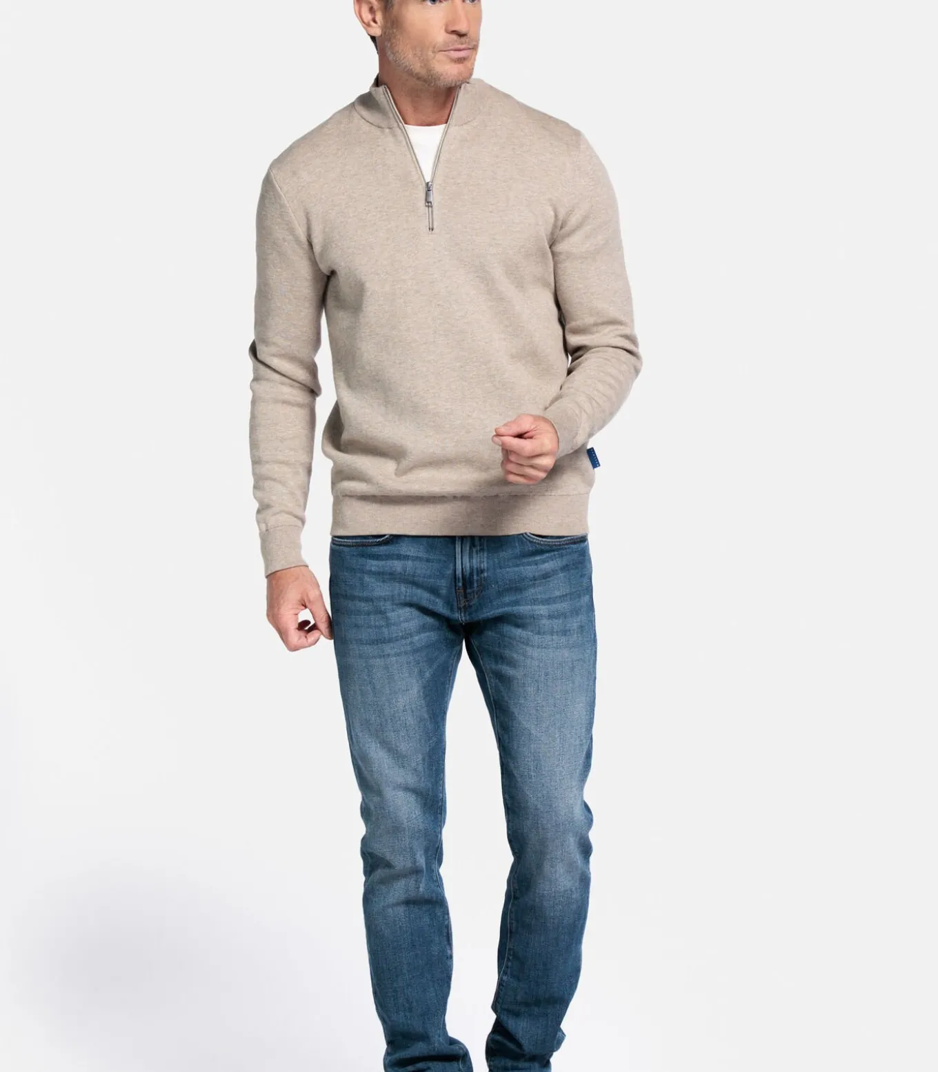 Fijngebreid katoen-cashmere trui - Kit