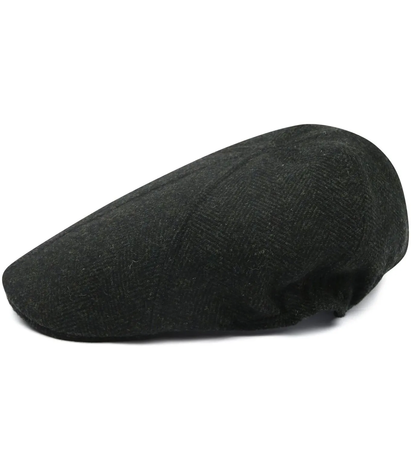 Flat Cap Wool Herringbone Donkergroen
