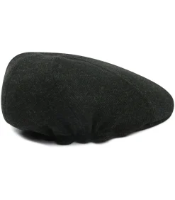 Flat Cap Wool Herringbone Donkergroen