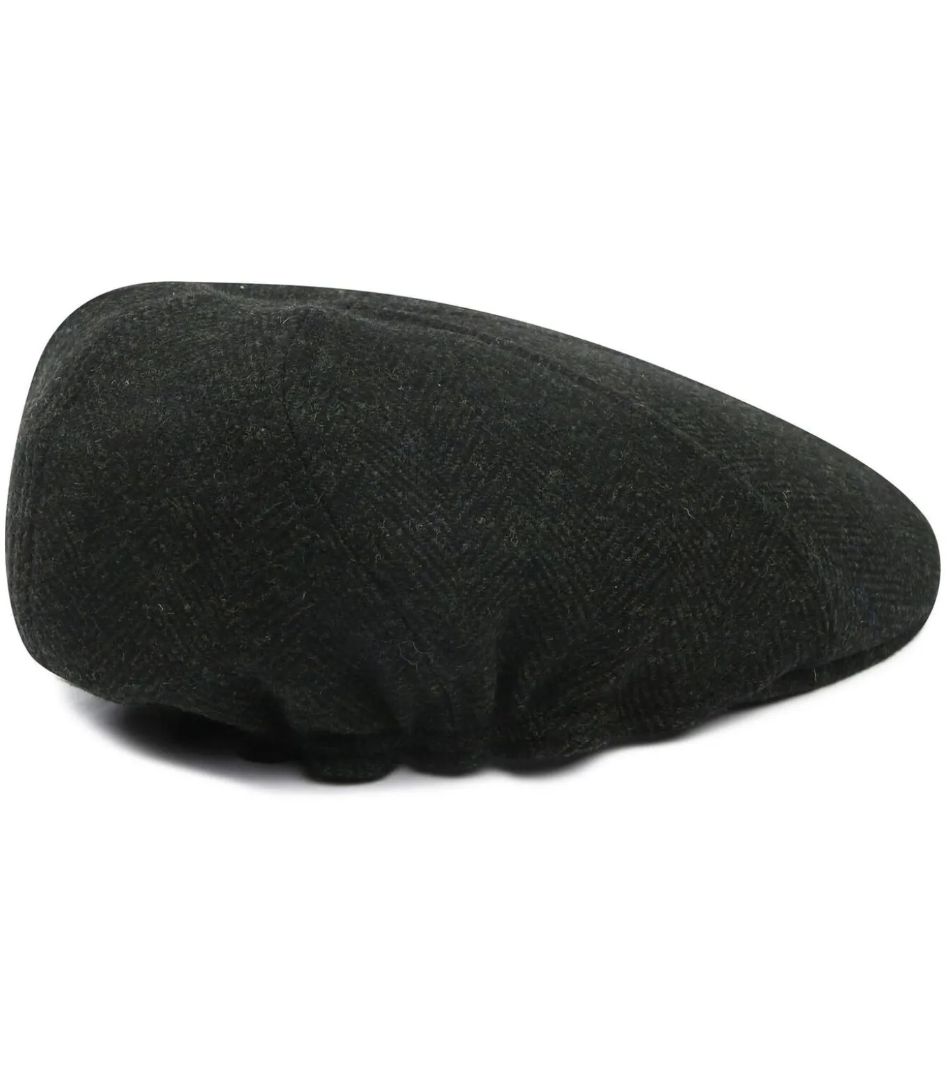 Flat Cap Wool Herringbone Donkergroen