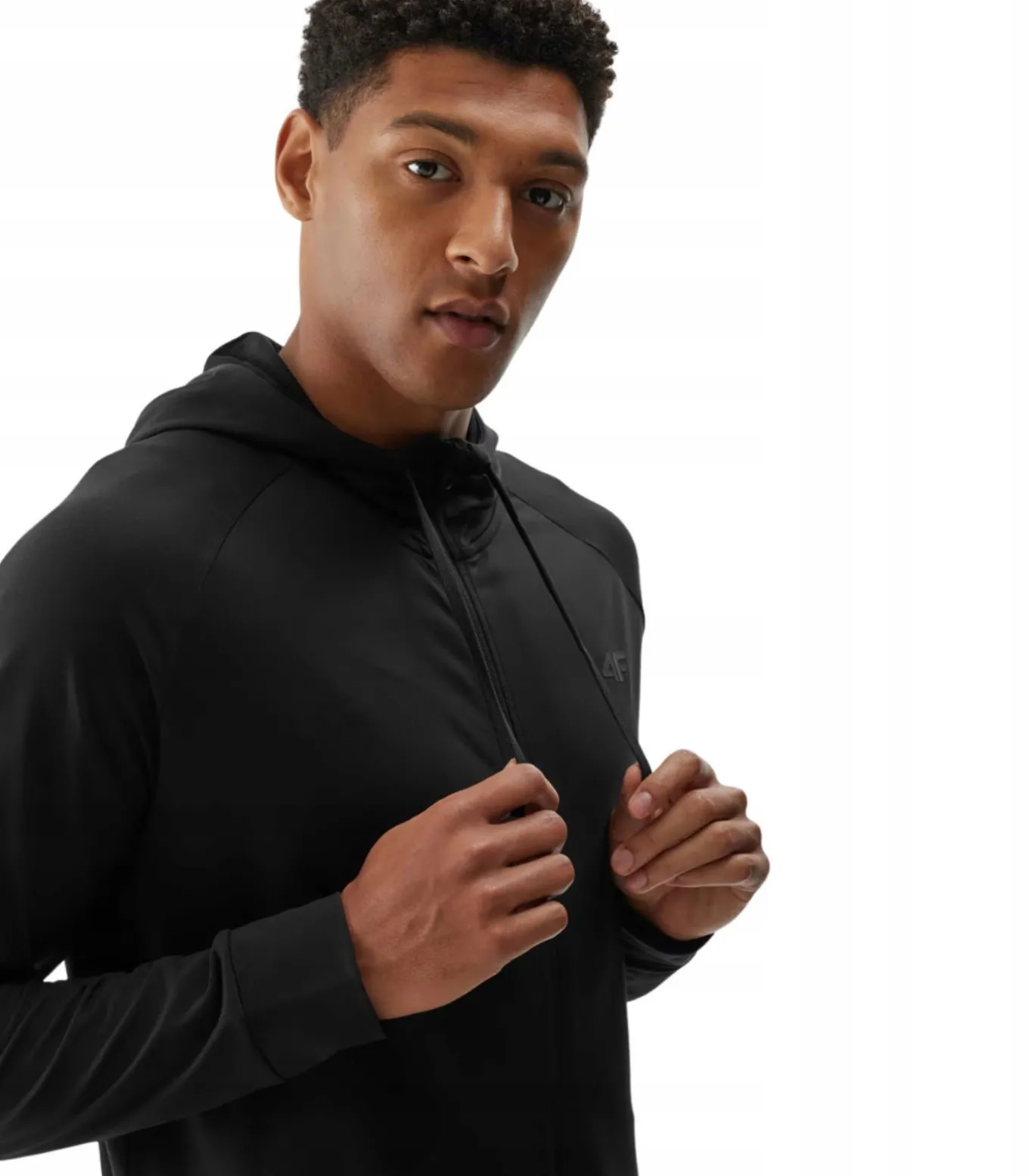 4FWAW24TFSWM403 - Hoodie Met Volledige Ritssluiting - Zwart
