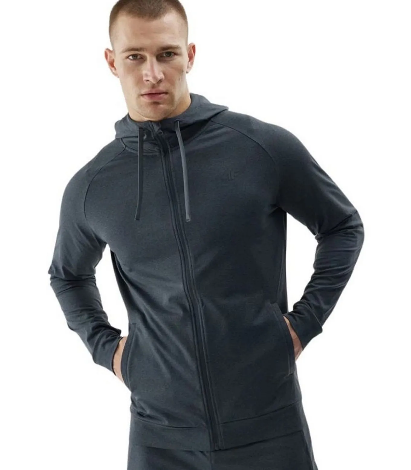 4FWAW24TFSWM403 - Hoodie Met Volledige Ritssluiting - Zwart