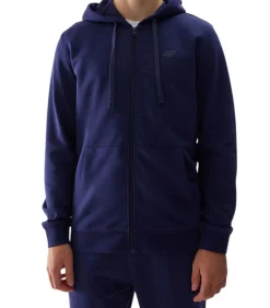 4FWSS24TSWSM0951 - Hoodie Met Volledige Ritssluiting - Marineblauw