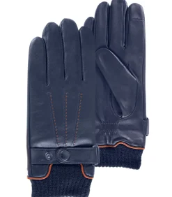 Gebreide herenhandschoenen Navy