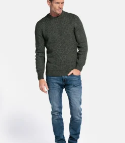 Gebreide katoenmix pullover -
