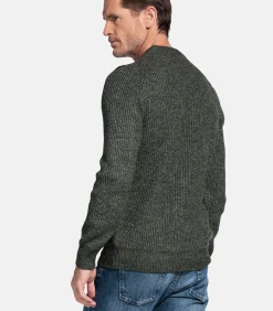 Gebreide katoenmix pullover -