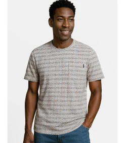 Geometrisch wit heren t-shirt