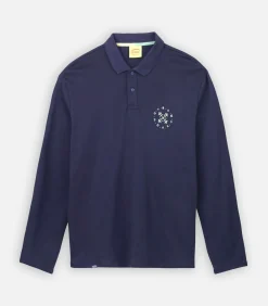 Grafische polo met lange mouwen CIRCLE