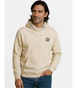 Grijze herensweater met kangoeroezak