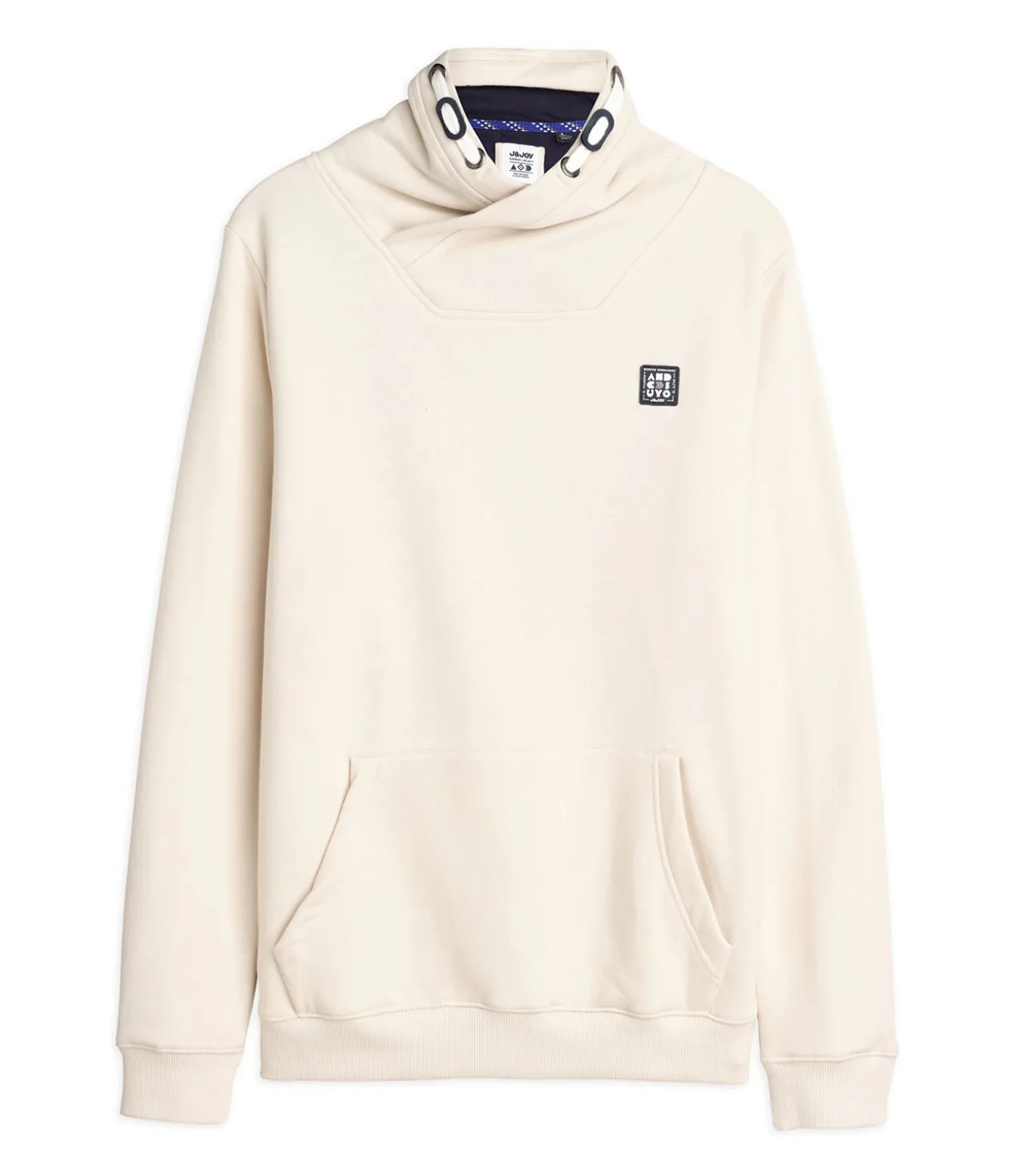 Grijze herensweater met kangoeroezak