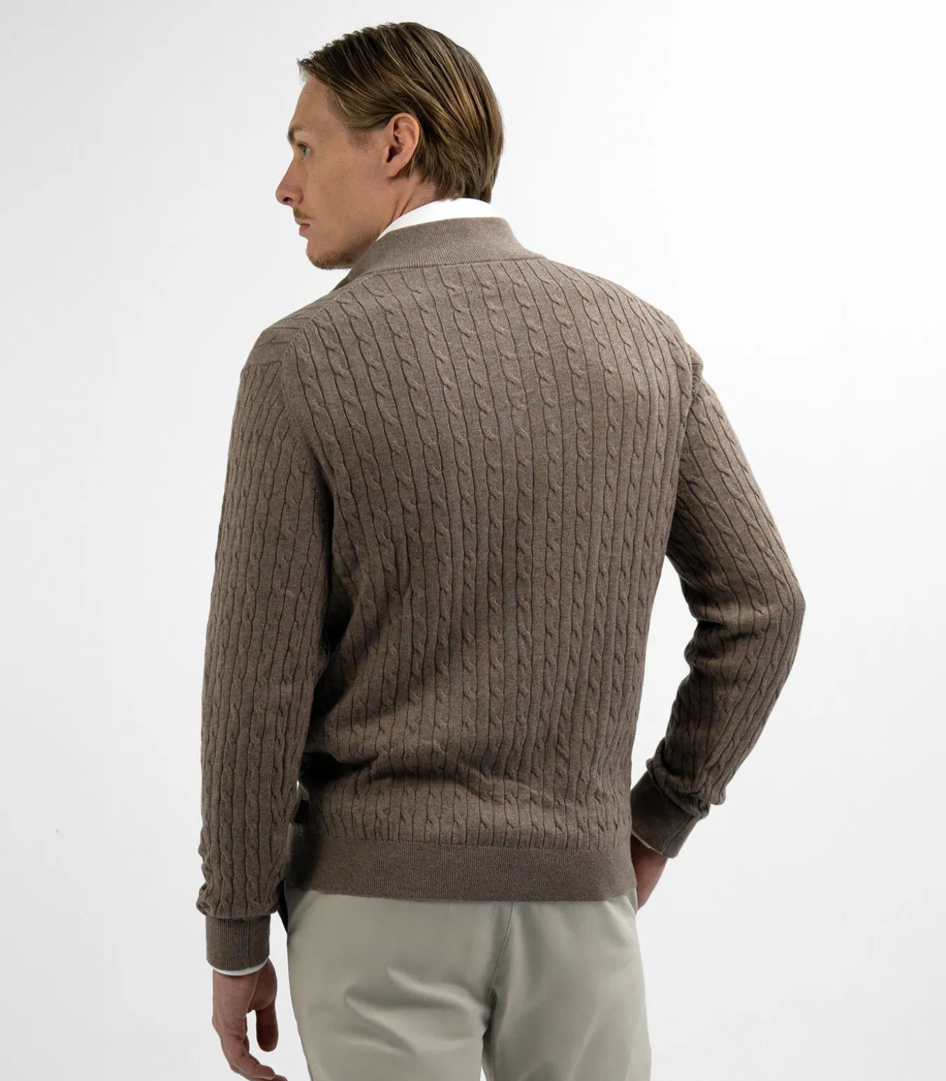 Half Zip - Cashmere Blend - Taupe