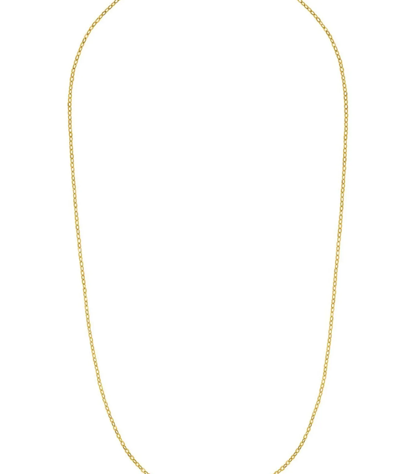 halsketting voor mannen en vrouwen, unisex, goud 375