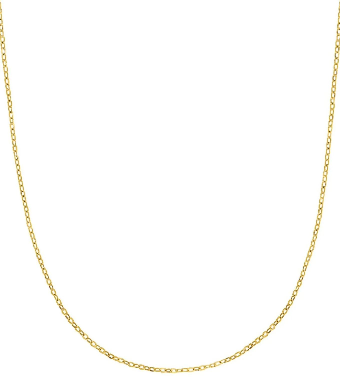 halsketting voor mannen en vrouwen, unisex, goud 375