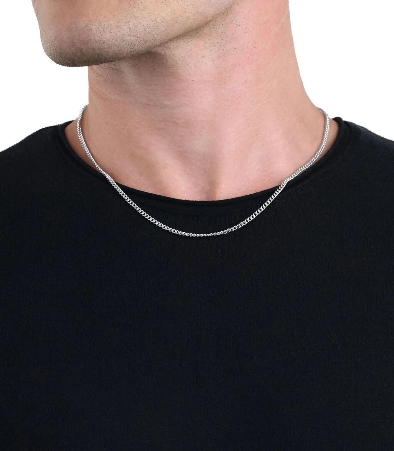 halsketting voor mannen en vrouwen, unisex, roestvrij staal