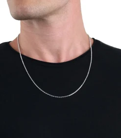 halsketting voor mannen en vrouwen, unisex, 925 Sterling zilver