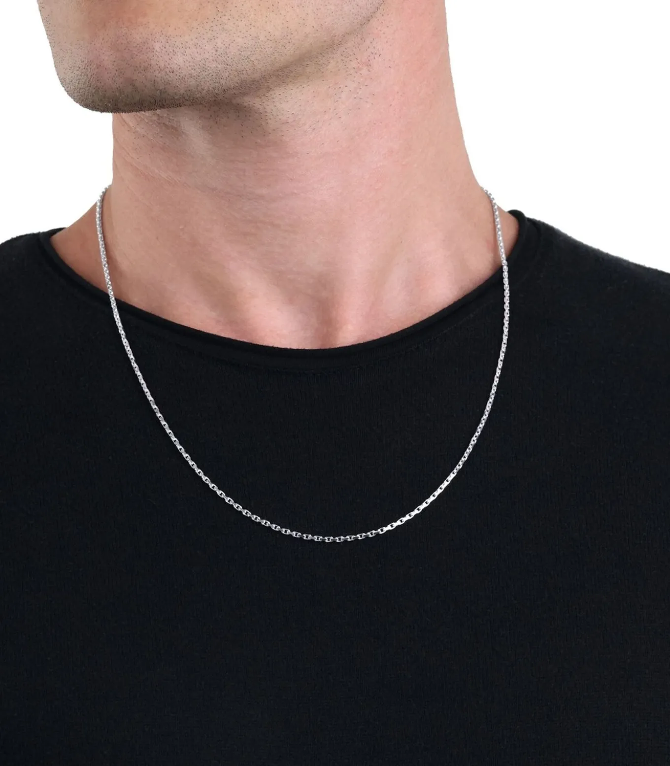 halsketting voor mannen en vrouwen, unisex, 925 Sterling zilver